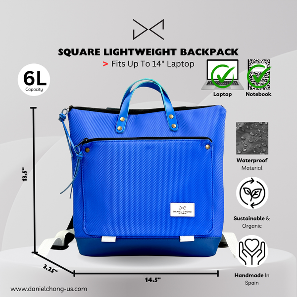 "Sapphire" Square Book Holder Backpack - Waterproof DZ