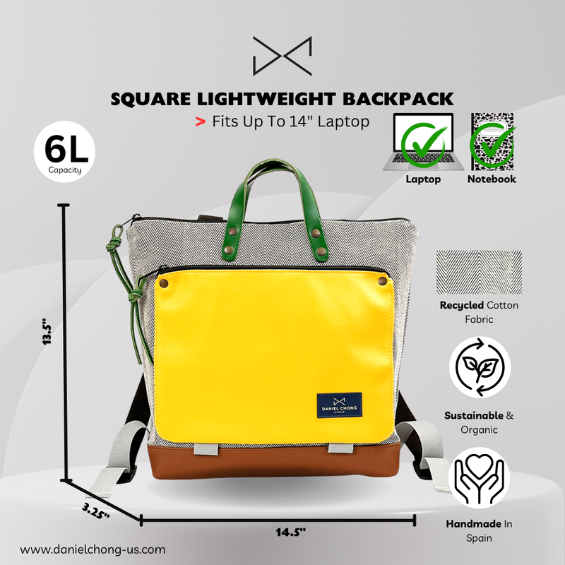 Square Book Holder Backpack - Canvas