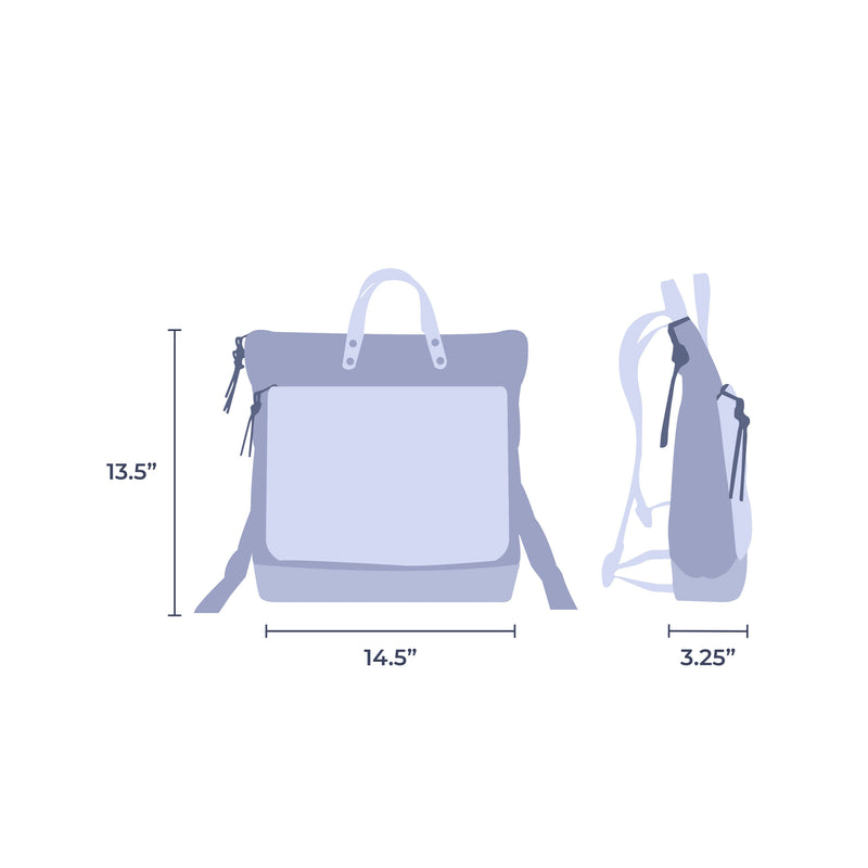 Square Book Holder Backpack - Waterproof DZ (8439973740824)