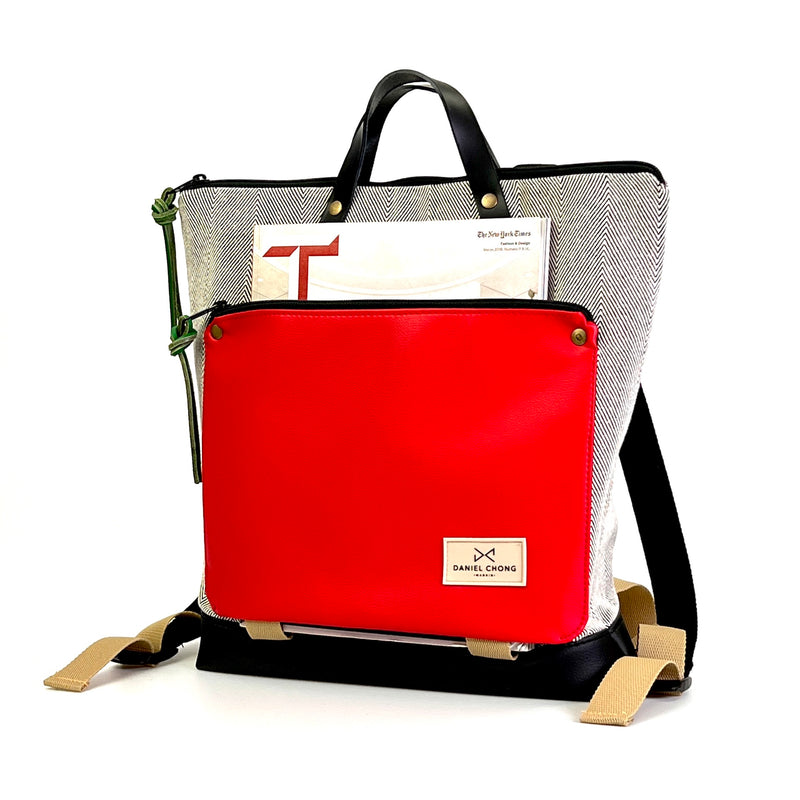 Medium Square Book Holder Backpack - Canvas (8108774916376)